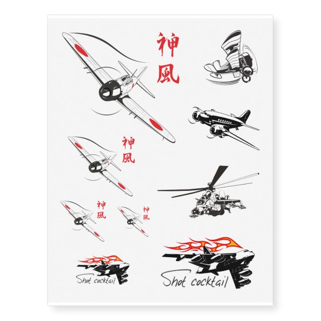 Divine wind temporary tattoos (Front)
