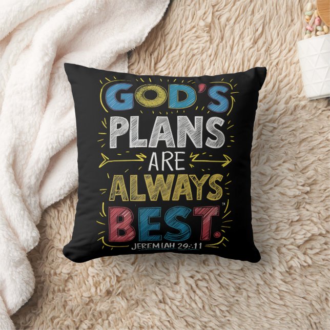 Divine Wisdom: Gods Plans Are Always Best Throw Pillow (Blanket)