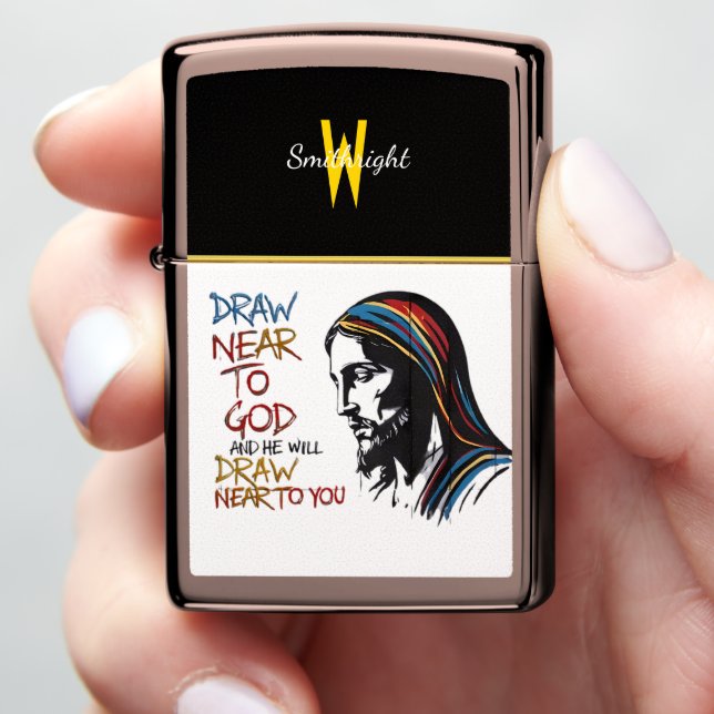 Divine Words: Jesus Inspire Zippo Lighter (In Hand)