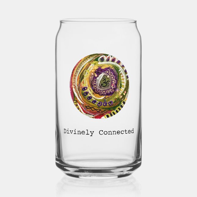 Divinely Connected Mantra and prayer portal Can Glass (Back)