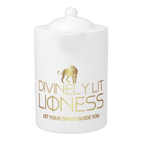 Divinely Lit Lioness Zodiac Mug Teapot