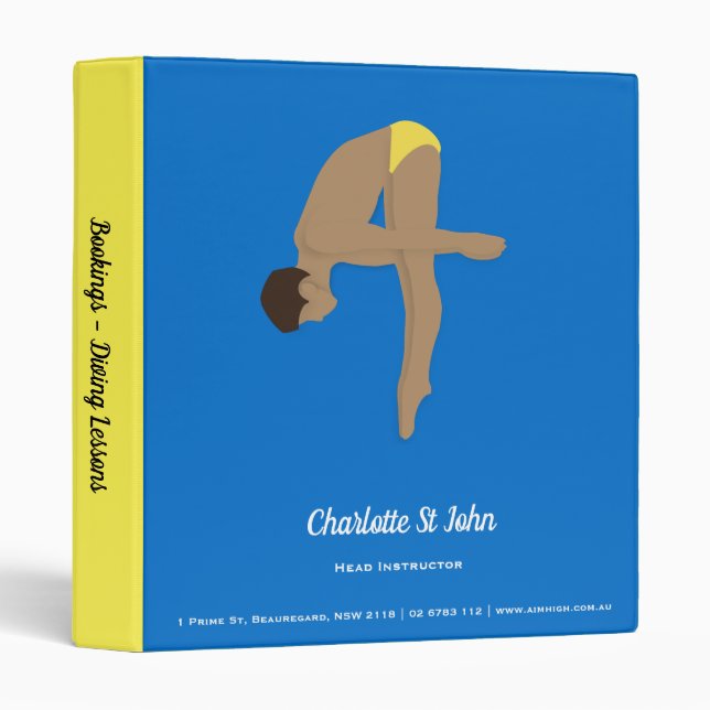 Diving 3 Ring Binder (Front/Spine)