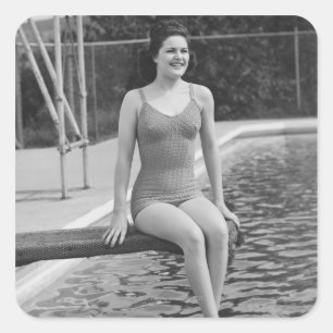 Diving Board Square Sticker