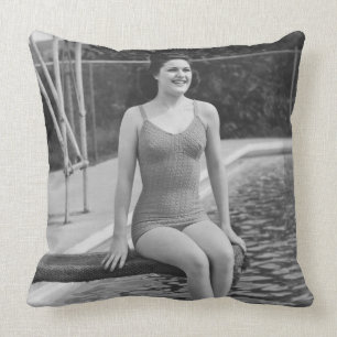 Diving Board Throw Pillow