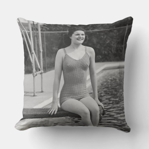 Diving Board Throw Pillow