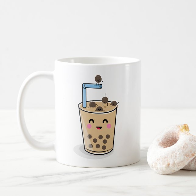 Diving Boba Pearl Tea Mug (With Donut)
