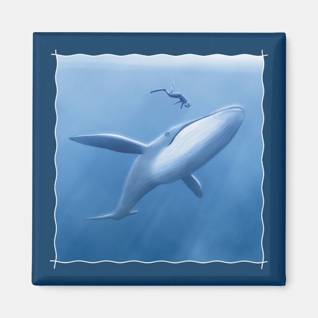 Diving Buddies - Scuba Diver And Whale Magnet (Front)