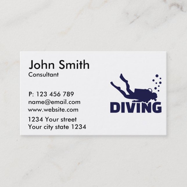 Diving Business Card (Front)