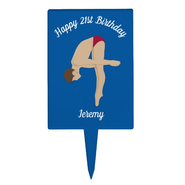 Diving Cake Topper (Front)