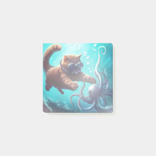 Diving Cat Post-it Notes