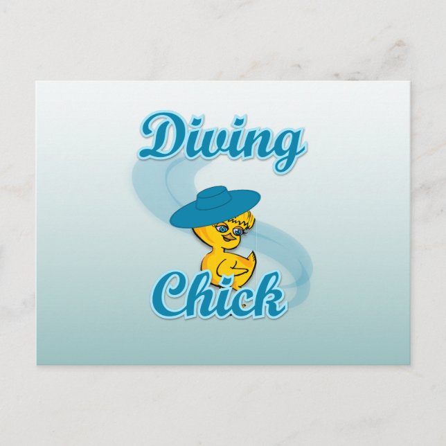 Diving Chick #3 Postcard (Front)