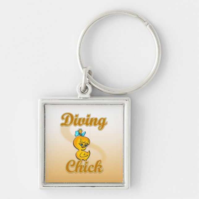 Diving Chick Keychain (Front)