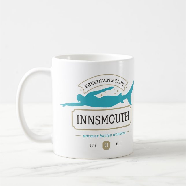 Diving Club Innsmouth Lovecraftian Coffee Mug (Left)
