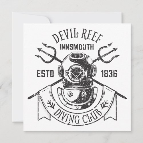 Diving Club Innsmouth Lovecraftian T_Shirt Invitation