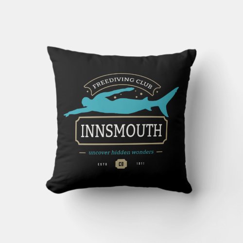 Diving Club Innsmouth Lovecraftian Throw Pillow