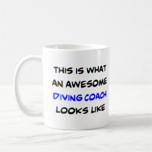 diving coach, awesome coffee mug