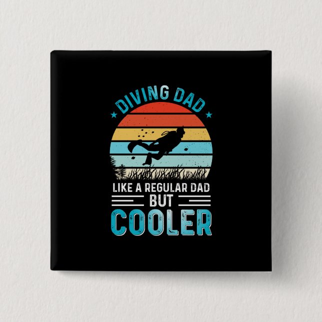 Diving Dad Button (Front)