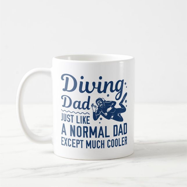 Diving Dad Coffee Mug (Left)
