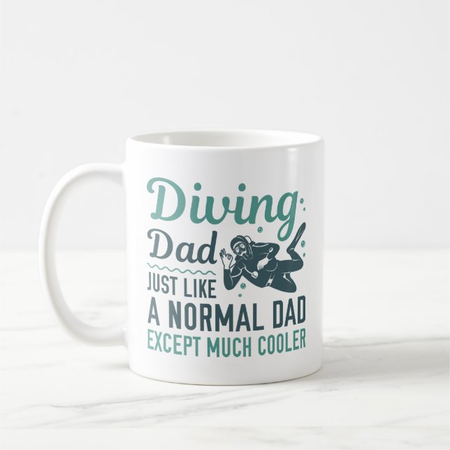 Diving Dad Coffee Mug (Left)