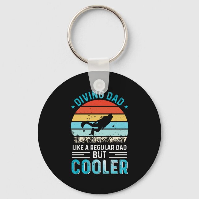 Diving Dad Keychain (Front)