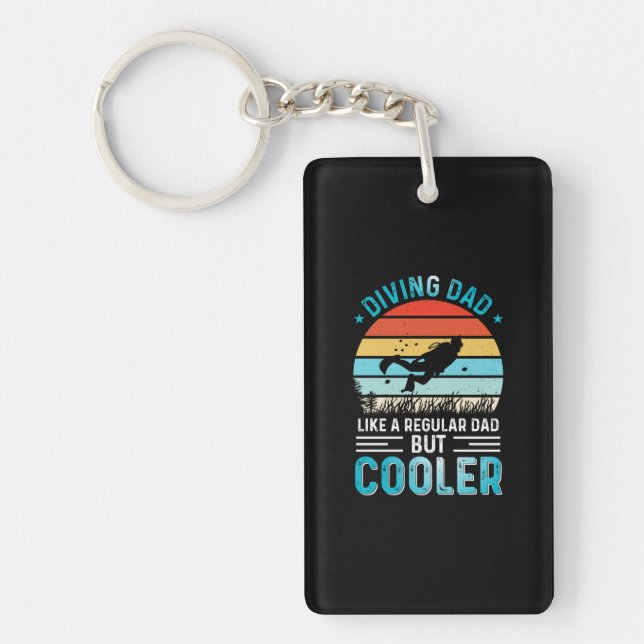 Diving Dad Keychain (Front)