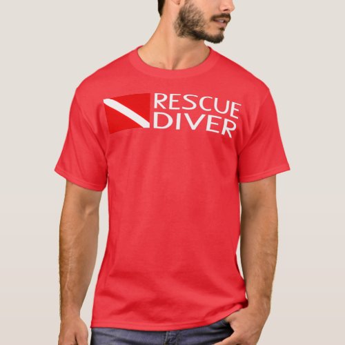 Diving Diver Flag amp Rescue Diver T_Shirt