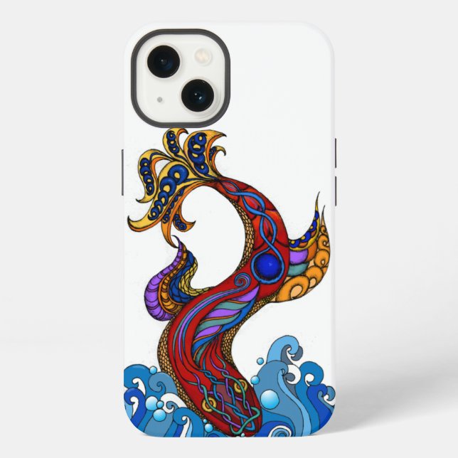 Diving dragon fish iPhone case (Back)