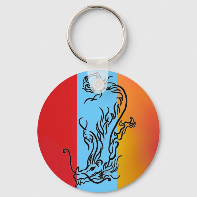 Diving Dragon Keychain (Front)