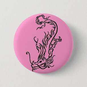 Diving Dragon Pinback Button