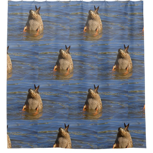 Diving Duck Shower Curtain (Front)