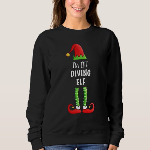 Diving Elf Group Family Matching Christmas Sweatshirt