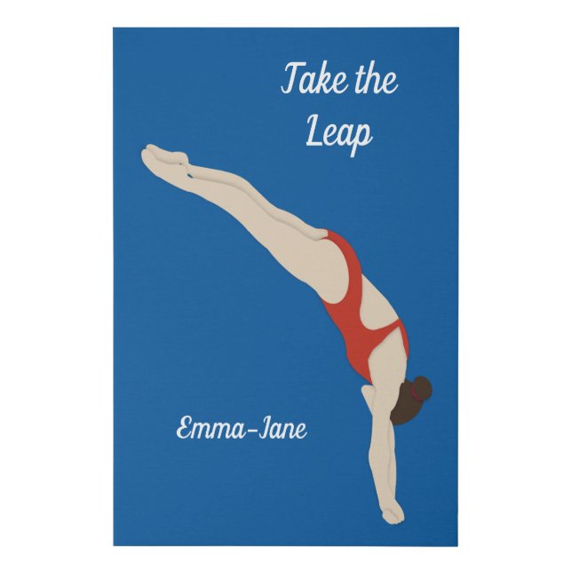 Diving Faux Canvas Print (Front)