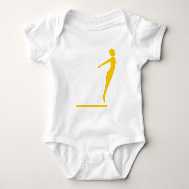 Diving Figure - Amber Baby Bodysuit (Front)