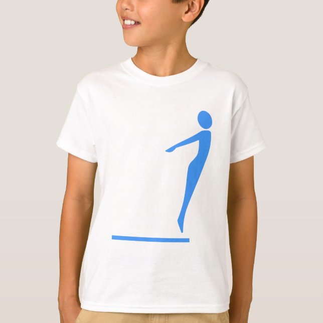 Diving Figure - Baby Blue T-Shirt (Front)