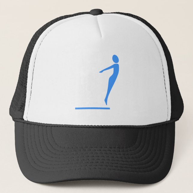 Diving Figure - Baby Blue Trucker Hat (Front)