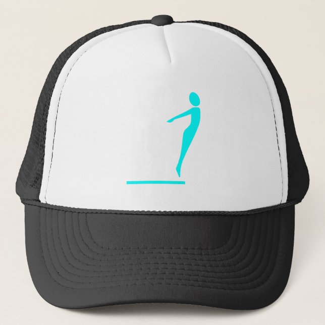Diving Figure - Cyan Trucker Hat (Front)
