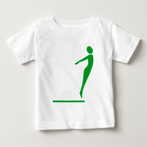 Diving Figure _ Grass Green Baby T_Shirt