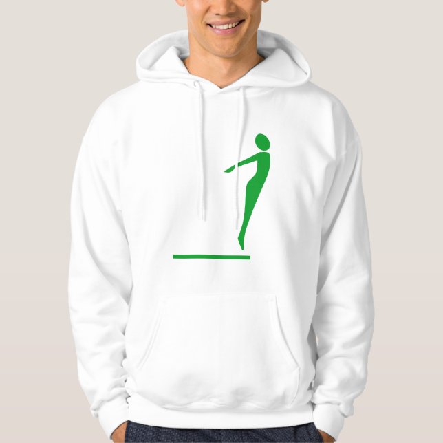 Diving Figure - Grass Green Hoodie (Front)