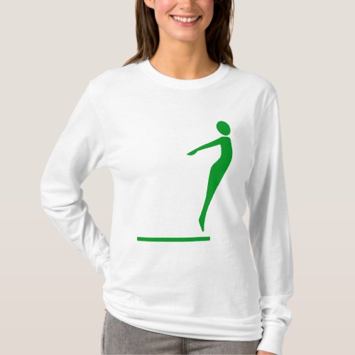 Diving Figure _ Grass Green T_Shirt