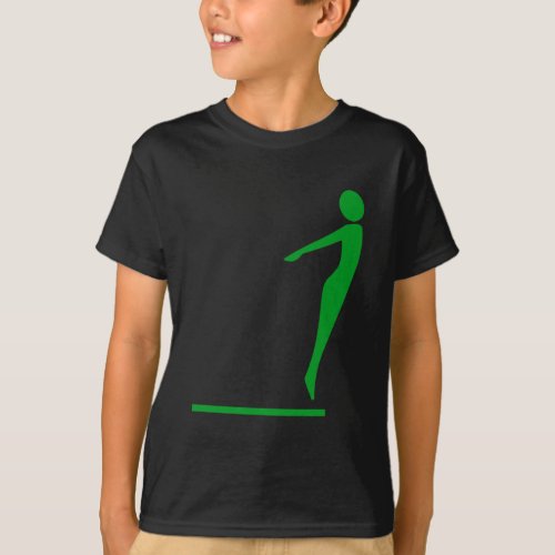 Diving Figure _ Grass Green T_Shirt