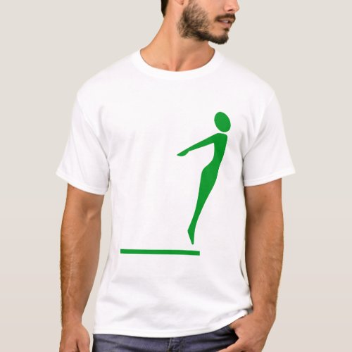 Diving Figure _ Grass Green T_Shirt