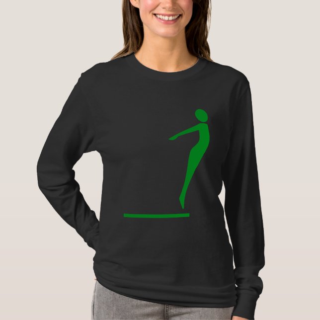 Diving Figure - Grass Green T-Shirt (Front)