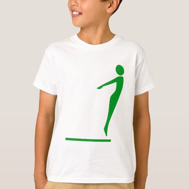 Diving Figure - Grass Green T-Shirt (Front)