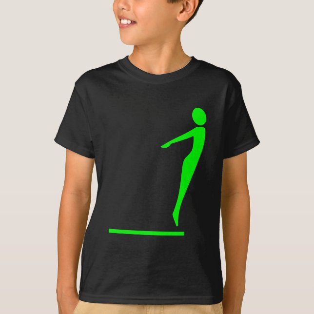 Diving Figure - Green T-Shirt (Front)