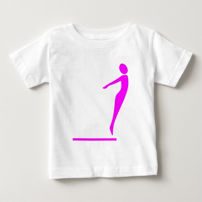Diving Figure - Magenta Baby T-Shirt (Front)
