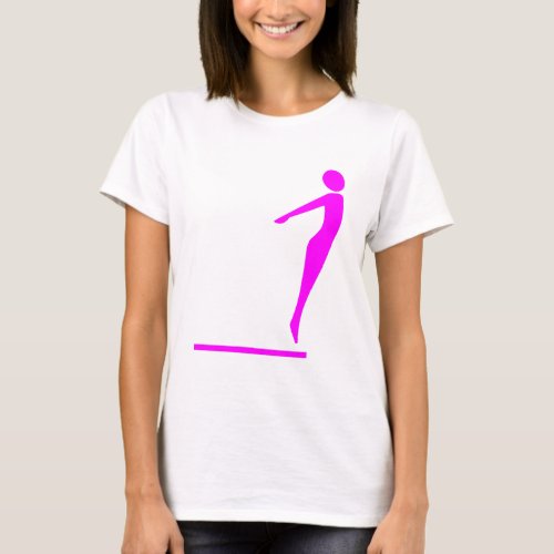 Diving Figure _ Magenta T_Shirt