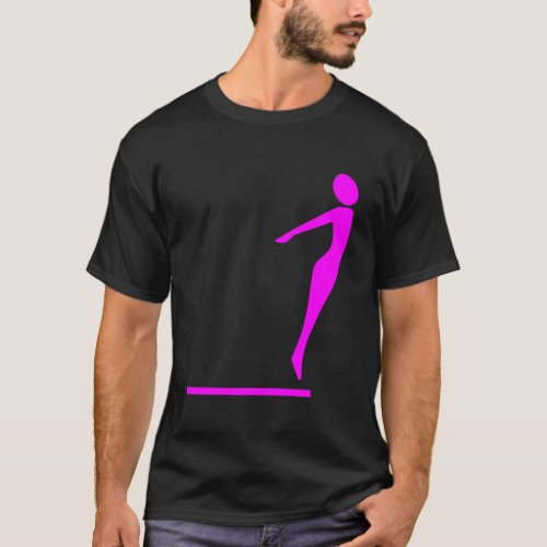 Diving Figure _ Magenta T_Shirt