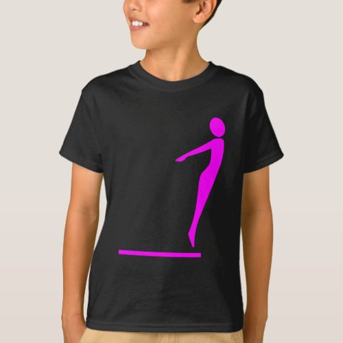 Diving Figure _ Magenta T_Shirt