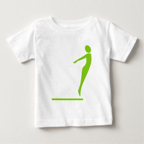 Diving Figure _ Martian Green Baby T_Shirt