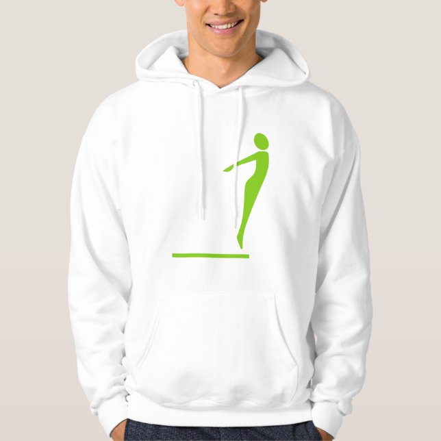 Diving Figure - Martian Green Hoodie (Front)